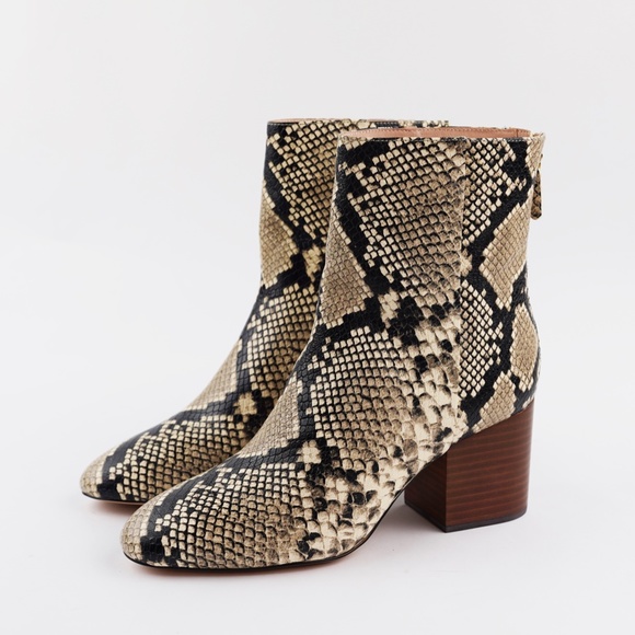 New J.CREW Size 8.5 Sadie Boots in Snake-Embossed Leather - Picture 5 of 7